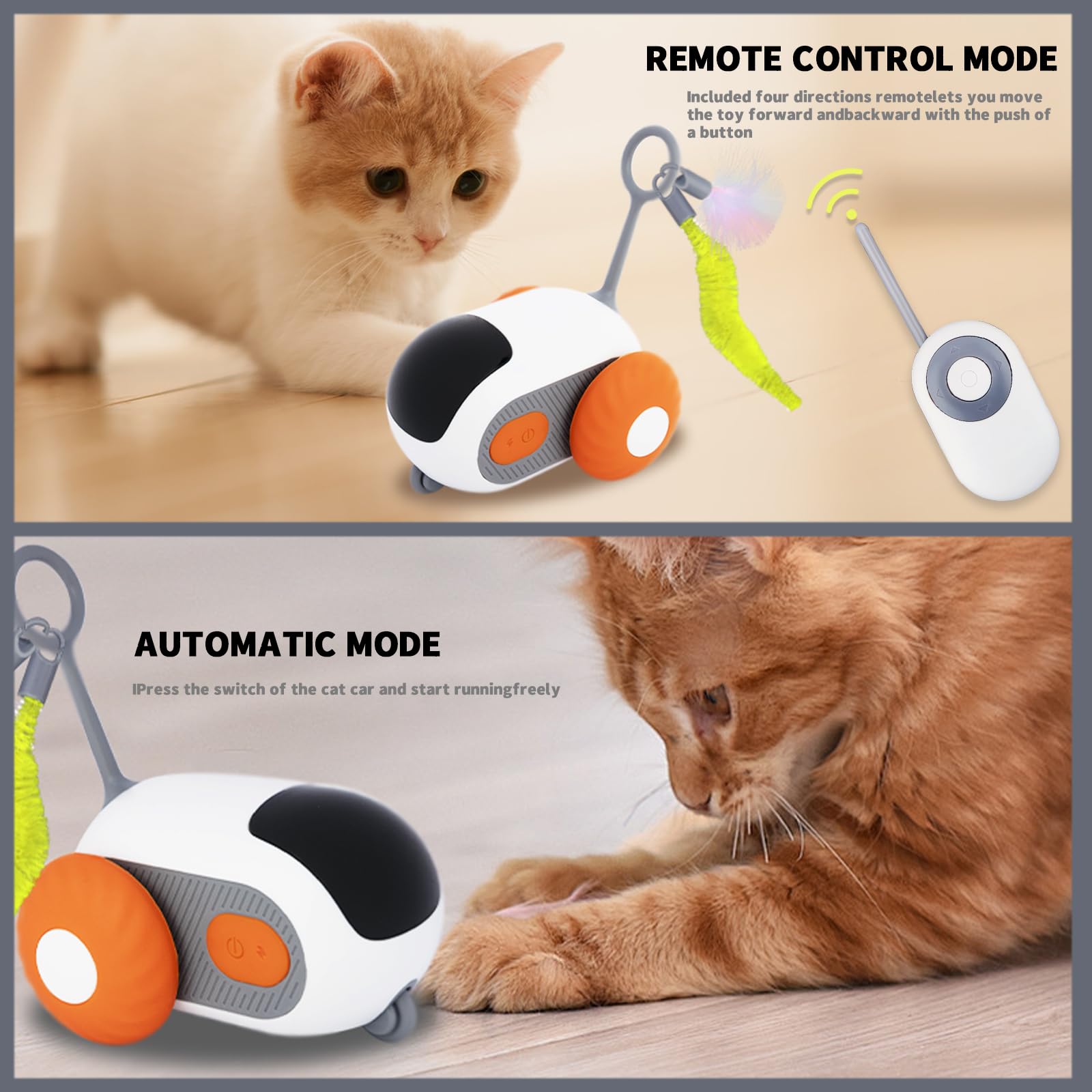 LELEAN Brinquedo de controle remoto para gatos interativo Turbo